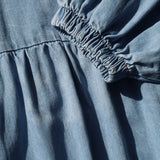 Harumi-Leigh Organic Cotton Denim Dress in Chambray Blue