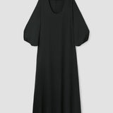 Henrietta Organic Cotton Cheesecloth Dress in Black