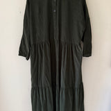 Cass Organic Cotton Corduroy Dress in Army S Preloved