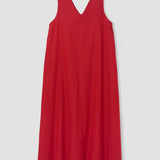 Imogen-May Cotton Linen Dress in Scarlet
