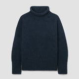 Isabella Lambswool Knitted Jumper in Navy Marl