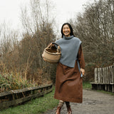 Kanon Recycled Wool Knitted Vest in Sky Blue Marl