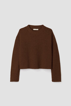 Leo Recycled Wool Knitted Jumper in Tan Marl