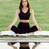 Lisa-Jane Organic Cotton Yoga Leggings In Black