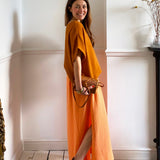 Lulu Organic Cotton Skirt in Apricot by HANNAH BEAUMONT