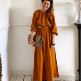 Lulu Organic Cotton Skirt in Pecan by HANNAH BEAUMONT