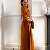 Lulu Organic Cotton Skirt in Pecan by HANNAH BEAUMONT