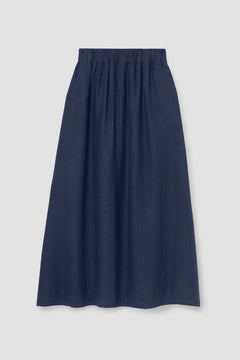Lyla-May Linen Skirt in Midnight