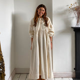 Maple Cotton Linen Dress in Off White