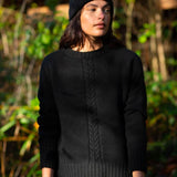 Marney Lambswool Jumper in Black