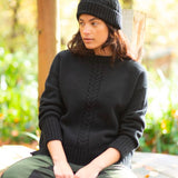 Marney Lambswool Jumper in Black