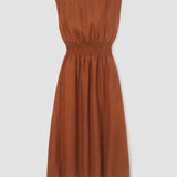 Ottillie-May Linen Dress in Russet