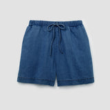 Paola-Leigh Organic Cotton Denim Short in Mid Blue