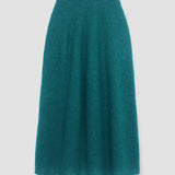 Rosalia Mohair Knitted Skirt in Pine by HANNAH BEAUMONT