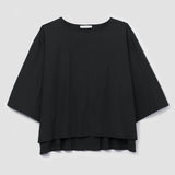 Shay Organic Cotton Top in Black