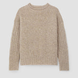 Shika Lambswool Knitted Jumper in Cream Marl