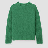 Shika Lambswool Knitted Jumper in Emerald