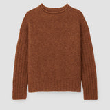 Shika Lambswool Knitted Jumper in Rust Marl