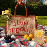 Slow It Down Jute Bag