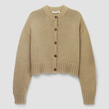 Sugi Organic Cotton Cardigan in Taupe