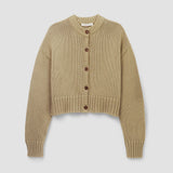 Sugi Organic Cotton Cardigan in Taupe
