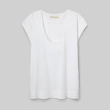 Tamsin Organic Cotton Jersey Top in White