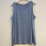 Thea-May Linen Jersey Vest In Sky