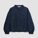 Tierra-Leigh Organic Cotton Denim Overshirt in Indigo
