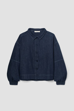Tierra-Leigh Organic Cotton Denim Overshirt in Indigo
