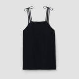 Toni-May Cotton Linen Vest in Black