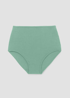 Yoka Bamboo & Organic Cotton Blend High Waist Briefs in Pistachio