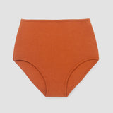 Yoka Bamboo & Organic Cotton Blend High Waist Briefs in Terracotta