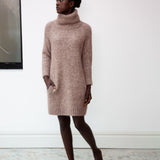 Nell-Marie Alpaca & Organic Cotton Dress In Brown