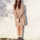 Abigail Organic Cotton Dress In Mocha