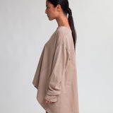Aoife Organic Cotton Blouse in Light Taupe