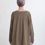 Aoife Organic Cotton Blouse in Lichen