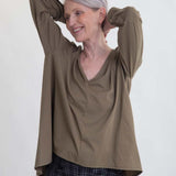 Aoife Organic Cotton Blouse in Lichen