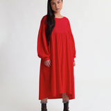 Beatrix Organic Cotton Dress In Berry