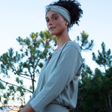 Anjalina Organic Cotton Yoga Stretch Headband in Soft Sage