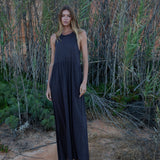 Anais-May Linen Jersey Dress In Granite