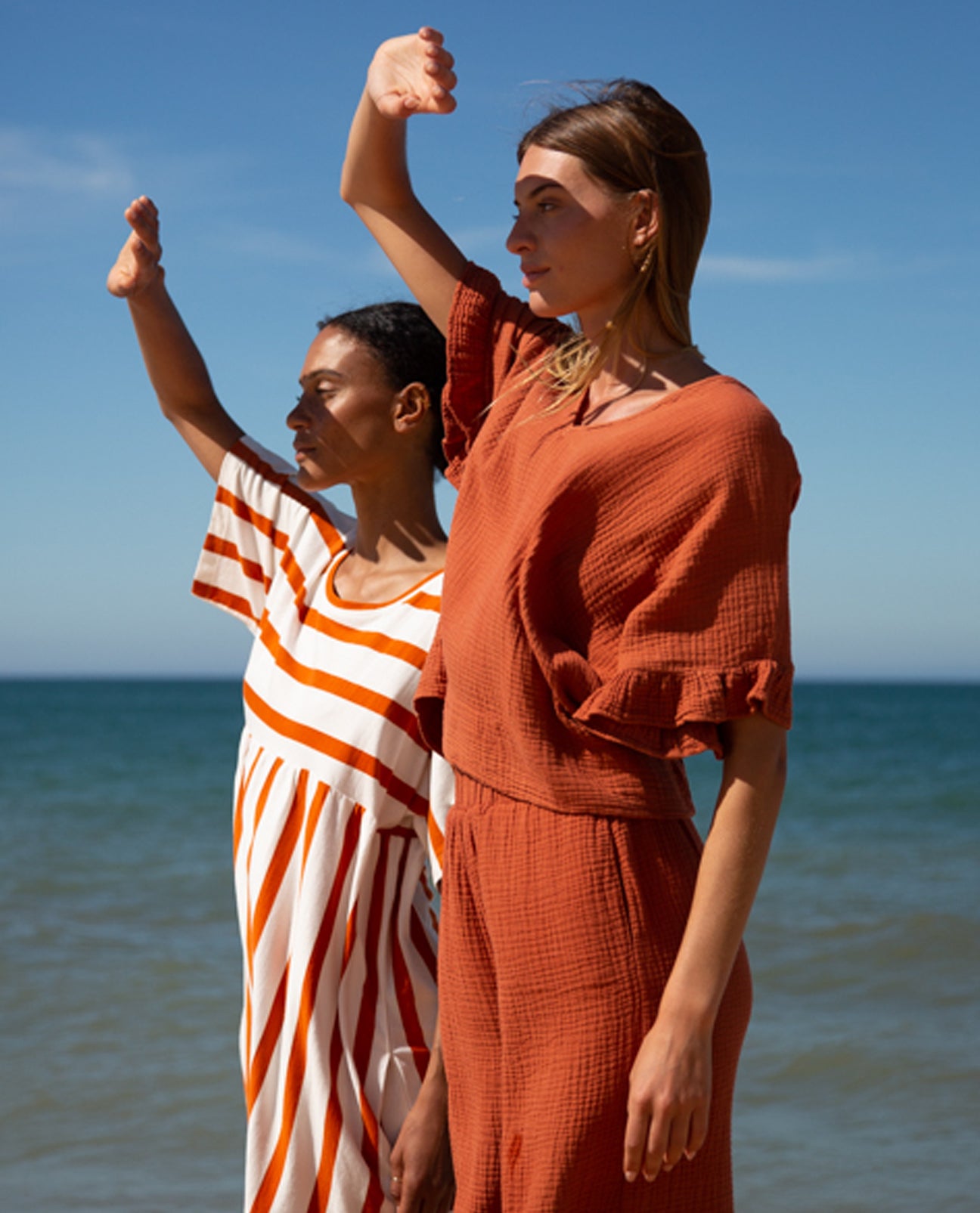 Arabella Organic Cotton Blouse In Paprika