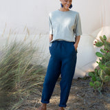 Kayley-May Linen Trouser In Indigo