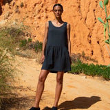 Renn Organic Cotton Dress In Charcoal