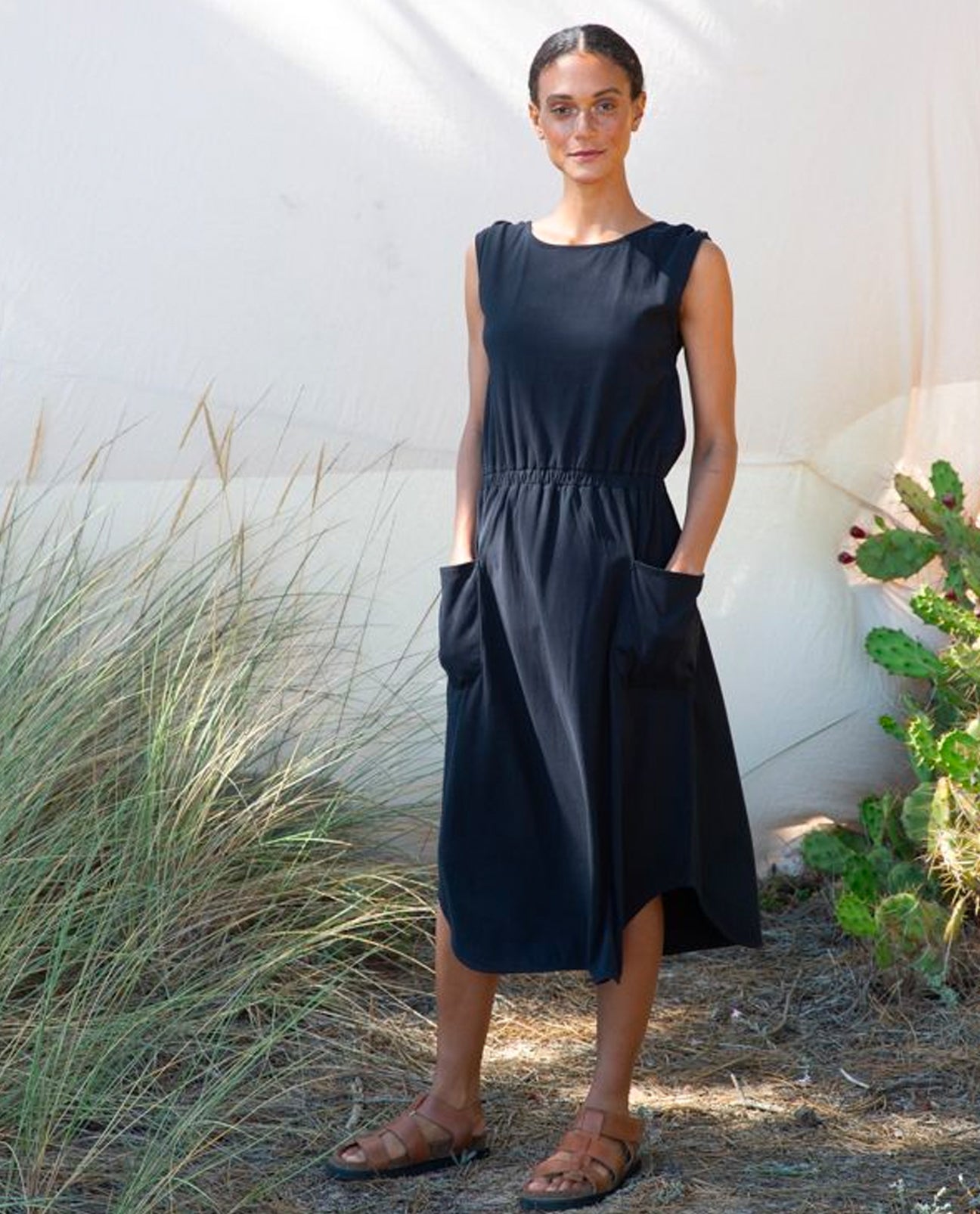 Zerlina Organic Cotton Dress In Black