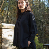 Adella Organic Cotton Shirt in Black