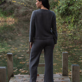 Sorrel Organic Cotton Waffle Trouser in Slate