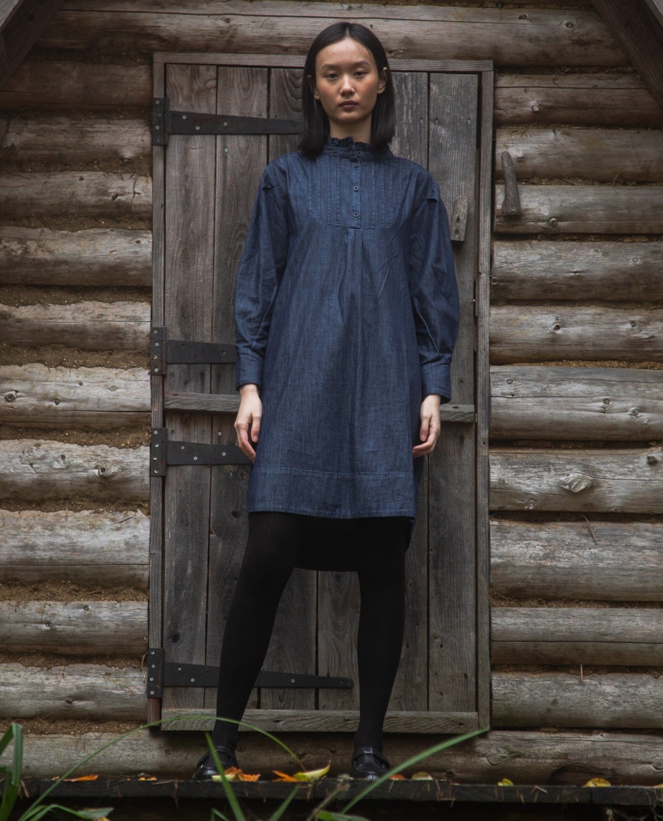 Phoebe-Leigh Chambray Dress in Indigo