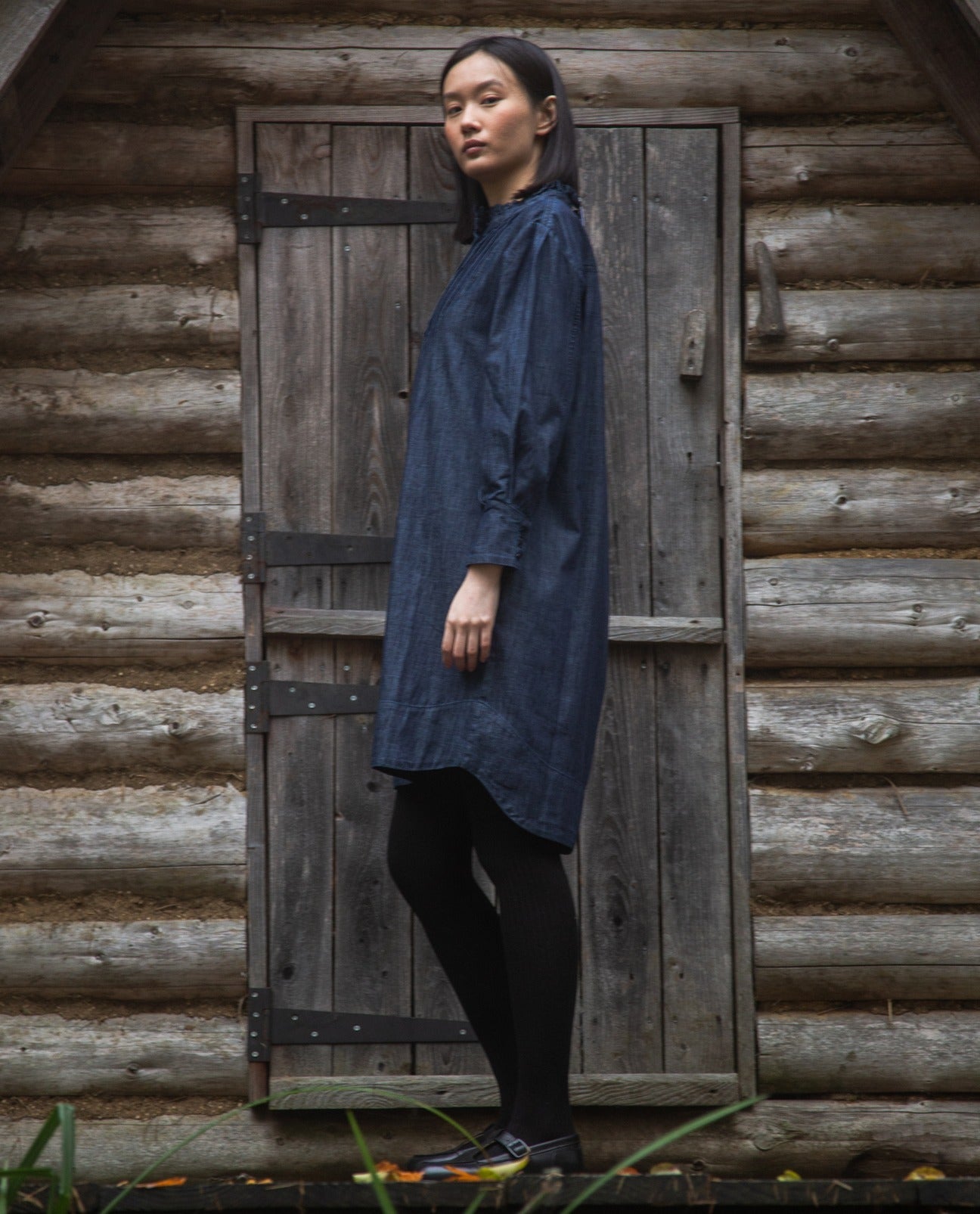 Phoebe-Leigh Chambray Dress in Indigo