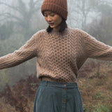 Alyvia Organic Cotton Cord Skirt in Petrol