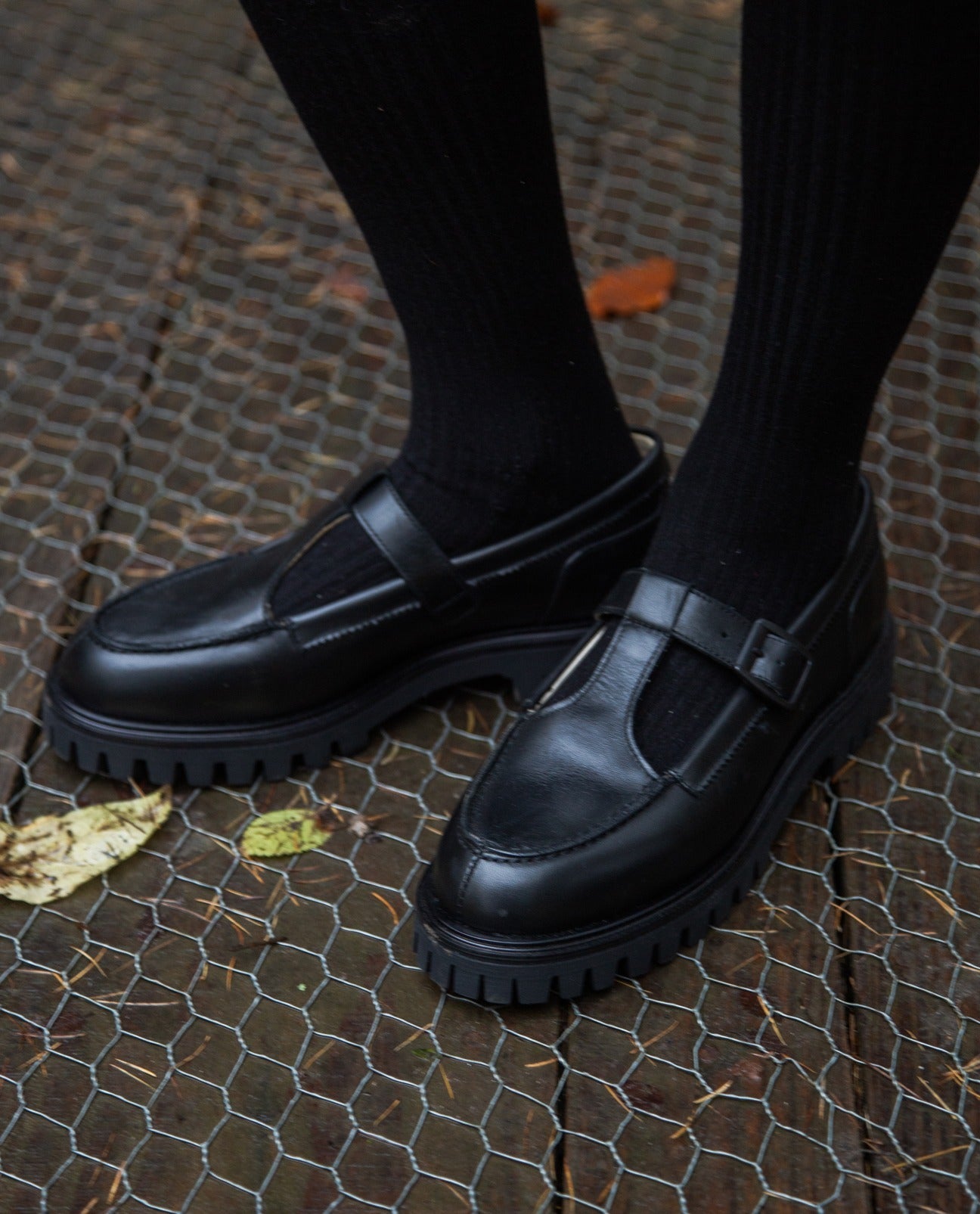 Ashford Mary Jane Buckle Shoe in Black